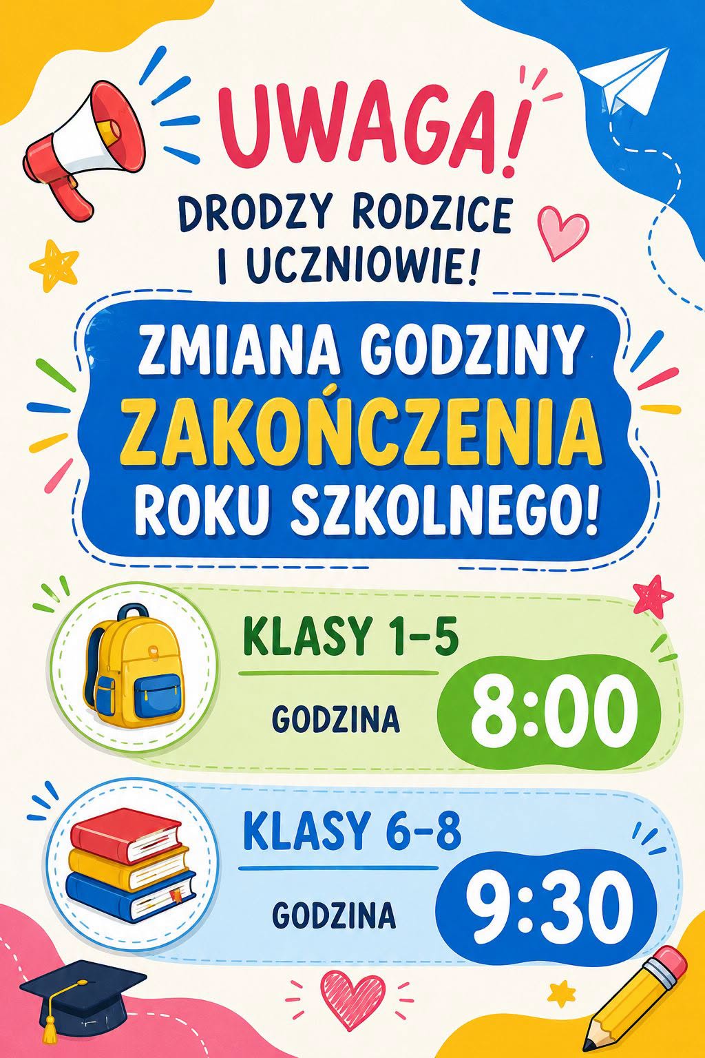 Zakończenie roku szkolnego 2025/26