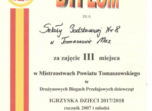 Mistrzostwa Powiatu Tomaszowskiego - Drużynowe Biegi Przełajowe dziewcząt