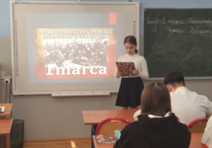 Uczennica opowiada o żołnierzu wyklętym