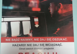 „Hazard? Nie daj się wciągnąć!” - plakat