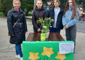 Wolontariusze podczas kwesty w ramach akcji Pola nadziei.