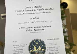 XIII Tomaszowski Festiwal Kolęd i Pastorałek