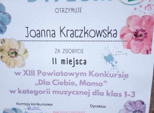 XIII Powiatowy Konkurs „Dla Ciebie Mamo"