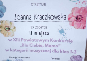 XIII Powiatowy Konkurs „Dla Ciebie Mamo"