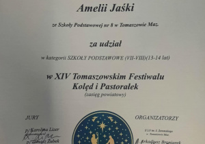 XIV Tomaszowski Festiwał Kolęd i Pastorałek