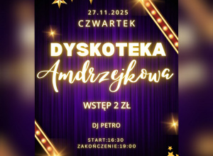 Plakat - Dyskoteka andrzejkowa