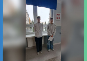Igor i Mateusz z klasy 8a osiągnęli wspaniały sukces – awansowali do rejonowego etapu Wojewódzkiego Konkursu Przedmiotowego z Języka Angielskiego!