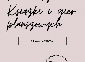 Kiermasz książek i gier planszowych - plakat informacyjny