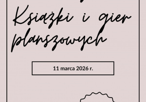 Kiermasz książek i gier planszowych - plakat informacyjny