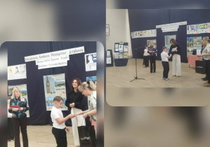 Wręczanie nagród zwycięzcom Powiatowego konkursu językowo-plastycznego pod hasłem „Słynni ludzie”.