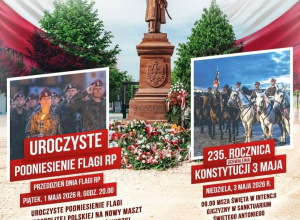 Plakat - majowe uroczystości patriotyczno-religijne