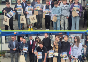 Wyróżnieni uczniowie w powiatowym konkursie fotograficznym „Inny punkt widzenia – Oblicza wiosny”.