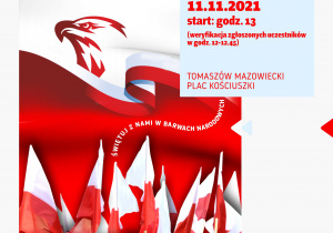 XVI Tomaszowski Bieg Niepodległości - plakat informacyjny