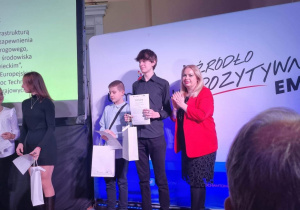 Kacper Pełka, laureat konkursu, autor pracy „Moje miasto jest eko"