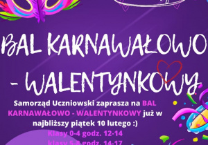 Bal karnawałowy-walentynkowy