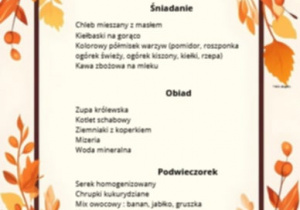 Jadłospis 8.10.2025 r.