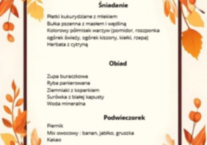 Jadłospis 10.10.2025 r.
