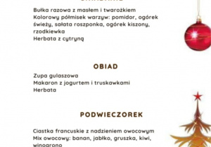 Jadłospis 15.12.2025 r.