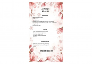 Jadłospis 27.02.2026 r.